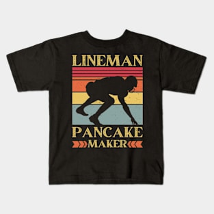 Lineman Pancake Maker - American Football Season Kids T-Shirt